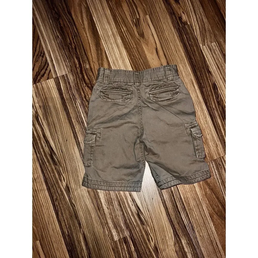 Oshkosh B'gosh First Wave Boys Shorts‎ Jean Denim Cargo Khaki Sz 7 Lot Of 3
